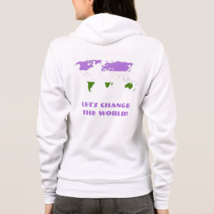 Genderqueer Pride vlag pride wereldkaart Hoodie