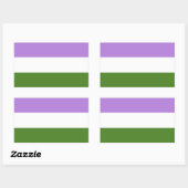Genderqueer Pride Vlag Rechthoekige Sticker (Vel)