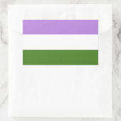 Genderqueer Pride Vlag Rechthoekige Sticker (Tas)