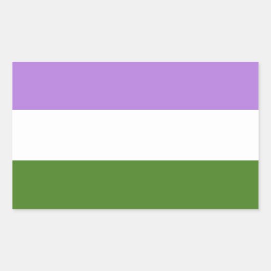 Genderqueer Pride Vlag Rechthoekige Sticker (Voorkant)