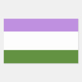 Genderqueer Pride-vlag Rechthoekige Sticker (Voorkant)