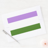 Genderqueer Pride-vlag Rechthoekige Sticker (Envelop)