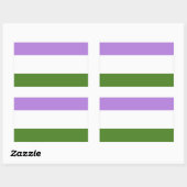 Genderqueer Pride Vlag Rechthoekige Sticker (Vel)