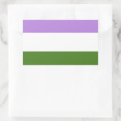Genderqueer Pride Vlag Rechthoekige Sticker (Tas)