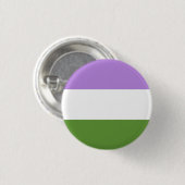 Genderqueer pride vlag! ronde button 3,2 cm (Voorkant /achterkant)