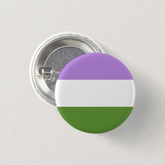 Genderqueer pride vlag! ronde button 3,2 cm (Voorkant /achterkant)