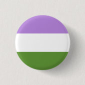 Genderqueer pride vlag! ronde button 3,2 cm (Voorkant)