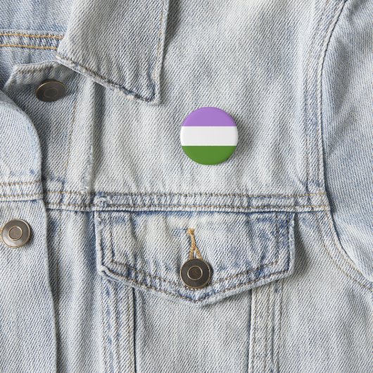 Genderqueer pride vlag! ronde button 3,2 cm (In situ)