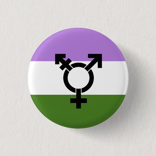 Genderqueer Pride Vlag Ronde Button 3,2 Cm (Voorkant)