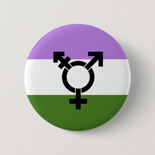 Genderqueer Pride Vlag Ronde Button 5,7 Cm (Voorkant)