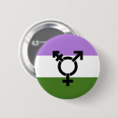 Genderqueer Pride Vlag Ronde Button 5,7 Cm (Voorkant /achterkant)