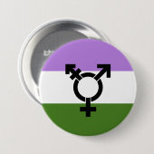Genderqueer Pride-vlag Ronde Button 7,6 Cm (Voorkant /achterkant)