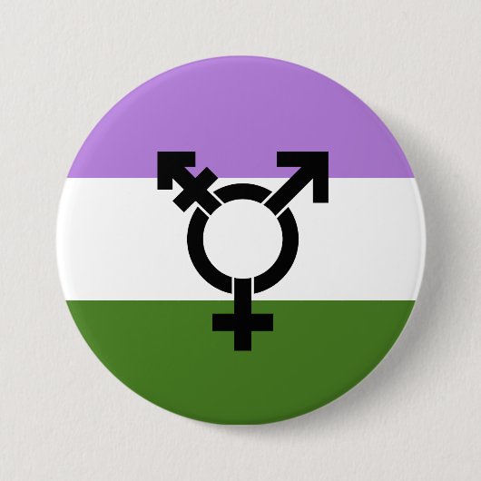 Genderqueer Pride-vlag Ronde Button 7,6 Cm (Voorkant)