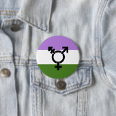 Genderqueer Pride-vlag Ronde Button 7,6 Cm (In situ)