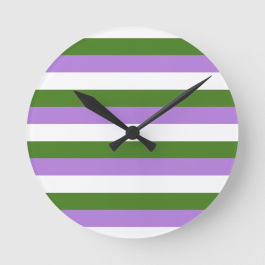 Genderqueer Pride Vlag Ronde Klok (Voorkant)