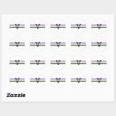 Genderqueer Pride Vlag Ronde Sticker (Vel)