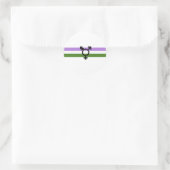 Genderqueer Pride Vlag Ronde Sticker (Tas)