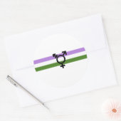 Genderqueer Pride Vlag Ronde Sticker (Envelop)