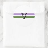 Genderqueer Pride Vlag Ronde Sticker (Tas)