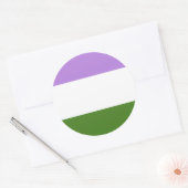 Genderqueer Pride Vlag Ronde Sticker (Envelop)