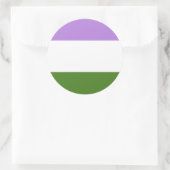 Genderqueer Pride Vlag Ronde Sticker (Tas)
