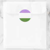 Genderqueer Pride Vlag Ronde Sticker (Tas)