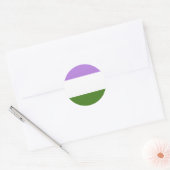 Genderqueer Pride Vlag Ronde Sticker (Envelop)