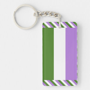Genderqueer Pride Vlag Sleutelhanger