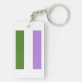 Genderqueer Pride Vlag Sleutelhanger (achterkant)