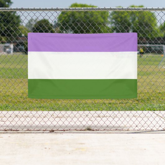 Genderqueer Pride Vlag Spandoek (Insitu)