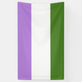 Genderqueer Pride Vlag Spandoek (Verticaal)