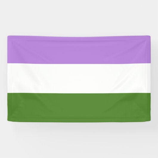 Genderqueer Pride-vlag Spandoek (Horizontaal)