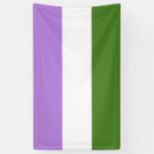 Genderqueer Pride-vlag Spandoek (Verticaal)