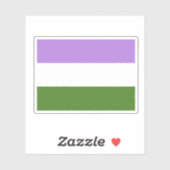 Genderqueer Pride-vlag Sticker (Vel)