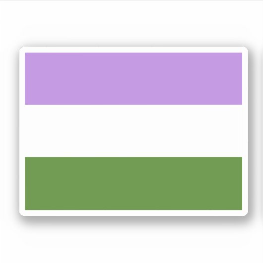 Genderqueer Pride-vlag Sticker (Voorkant)