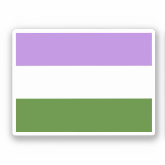 Genderqueer Pride Vlag Sticker (Voorkant)