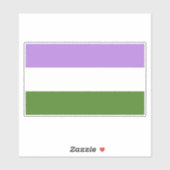 Genderqueer Pride-vlag Sticker (Vel)
