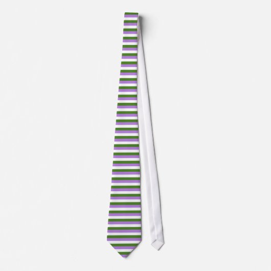 Genderqueer Pride Vlag Stropdas (Voorkant)