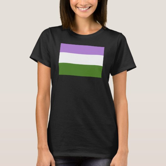 Genderqueer Pride Vlag T-shirt (Voorkant)