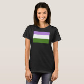 Genderqueer Pride Vlag T-shirt (Voorkant volledig)