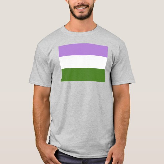 Genderqueer Pride Vlag T-shirt (Voorkant)