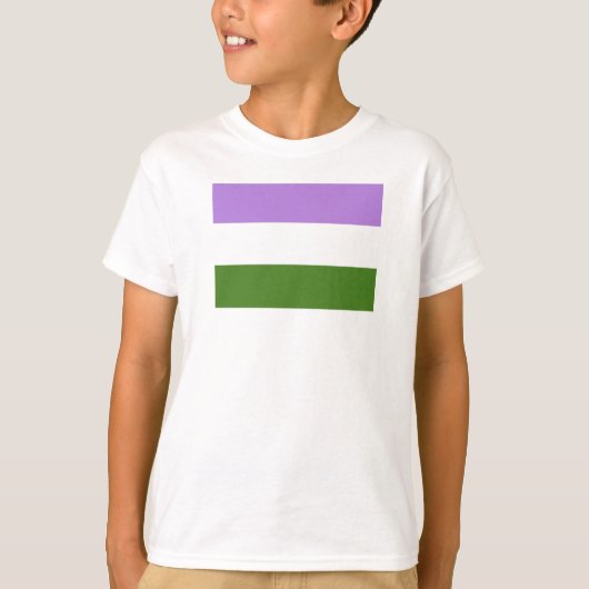 Genderqueer Pride-vlag T-shirt (Voorkant)