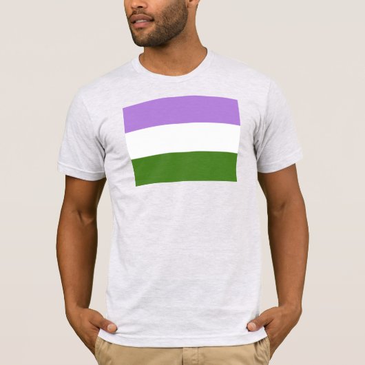 Genderqueer Pride Vlag T-shirt (Voorkant)