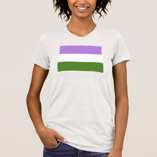 Genderqueer Pride Vlag T-shirt (Voorkant)