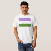 Genderqueer Pride Vlag T-shirt (Voorkant volledig)