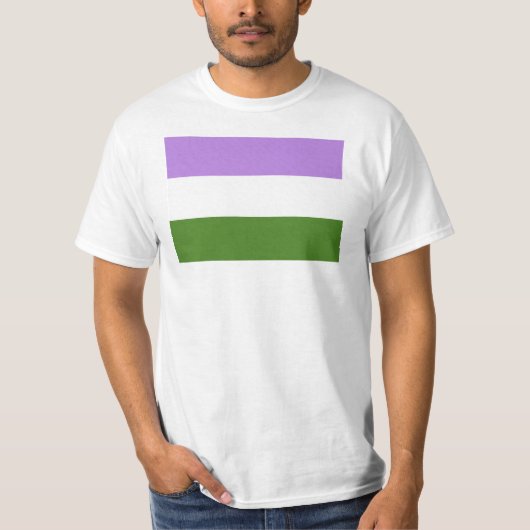Genderqueer Pride Vlag T-shirt (Voorkant)