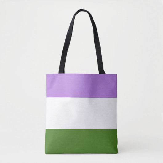 Genderqueer Pride Vlag Tote Bag (Voorkant)