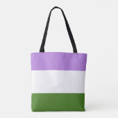 Genderqueer Pride Vlag Tote Bag (Achterkant)