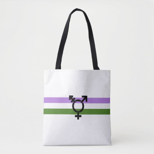Genderqueer Pride-vlag Tote Bag (Voorkant)