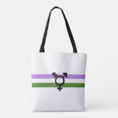 Genderqueer Pride-vlag Tote Bag (Achterkant)